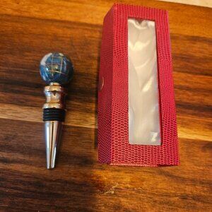 vintage gemstone globe bottle stopper stunning luxury by kalifano